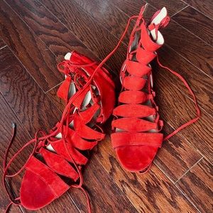 Sigerrson morrison suede sandals size 8